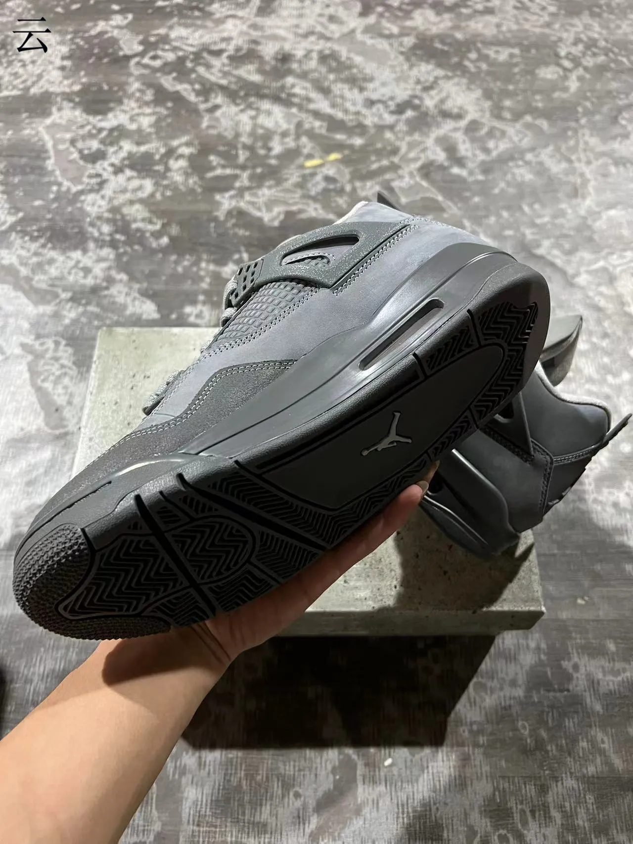 Air Jordan 4 Monochromatic Dark Gray Basketball Shoes 6