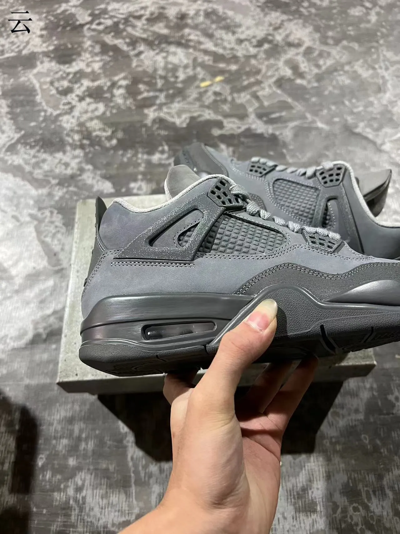Air Jordan 4 Monochromatic Dark Gray Basketball Shoes 7