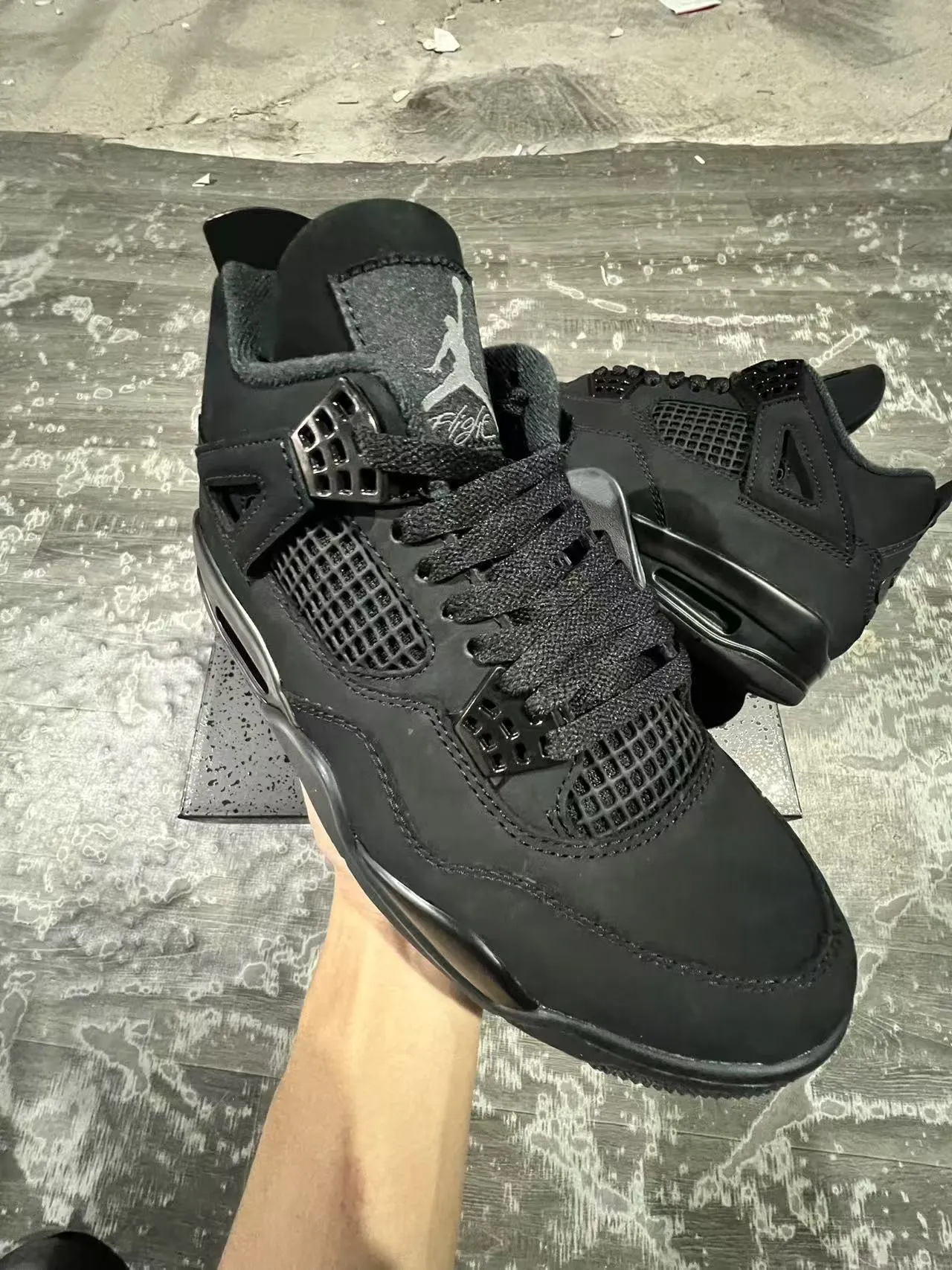 Chaussures de basketball Air Jordan 4 noir monochrome 2