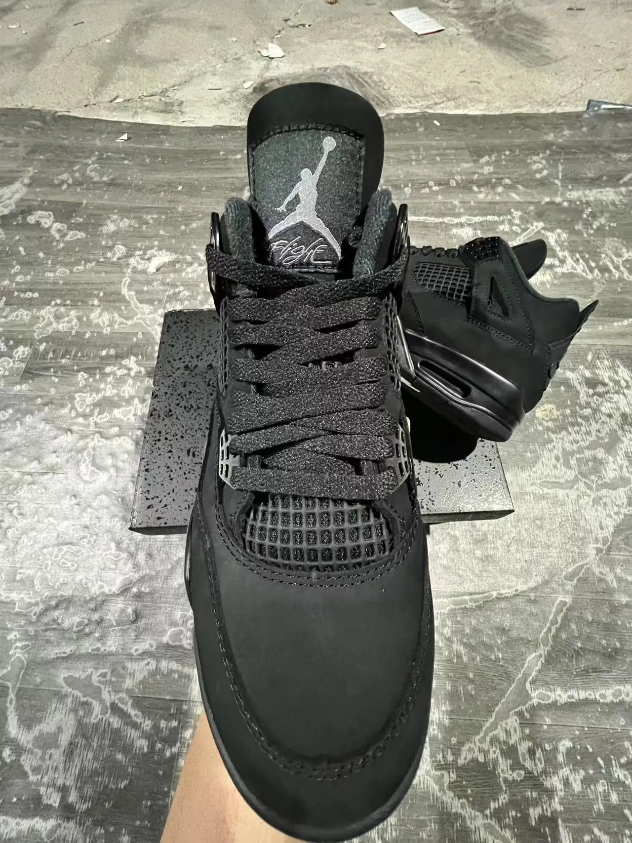 Chaussures de basketball Air Jordan 4 noir monochrome 3