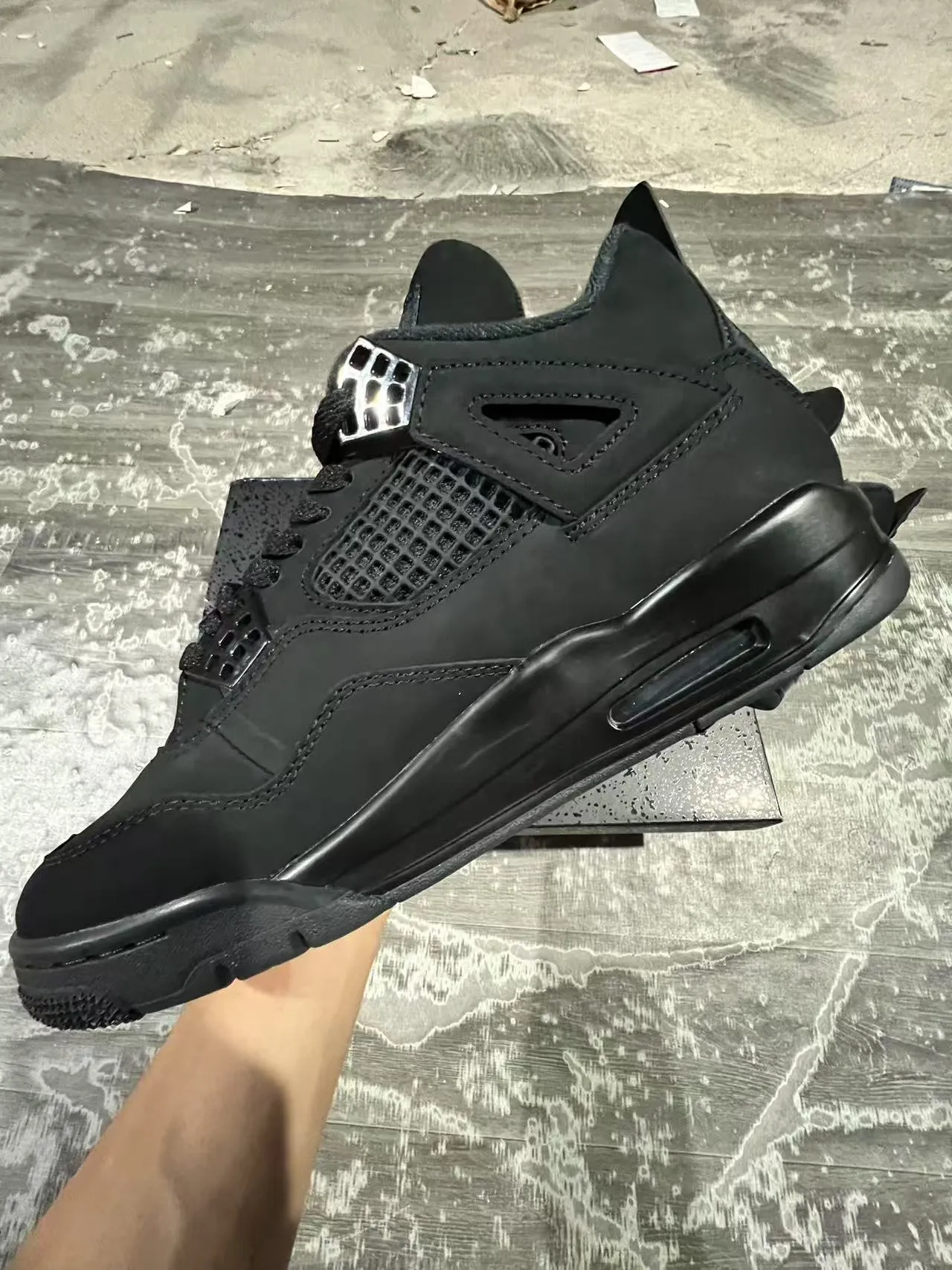 Chaussures de basketball Air Jordan 4 noir monochrome 5