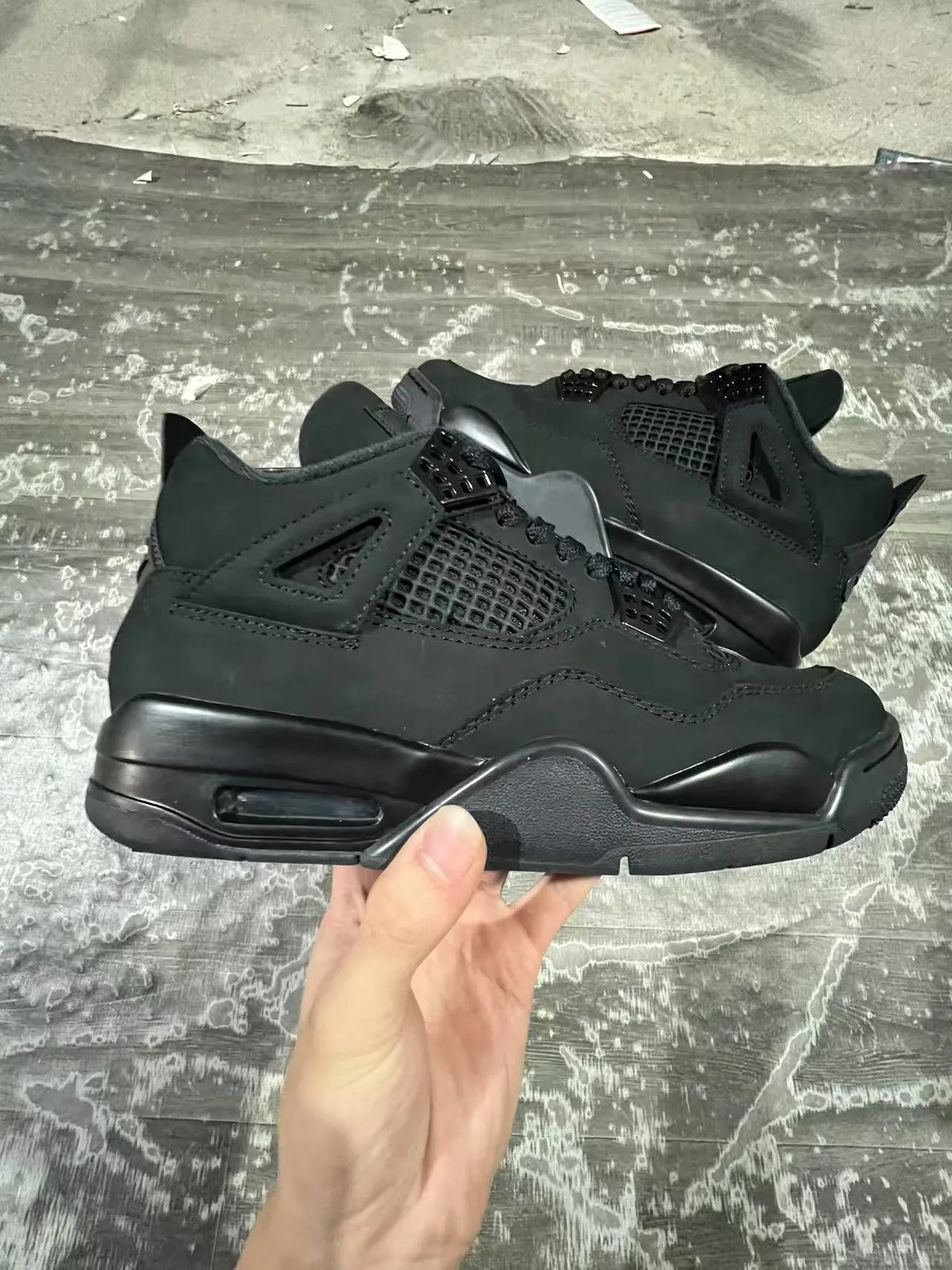 Chaussures de basketball Air Jordan 4 noir monochrome 7
