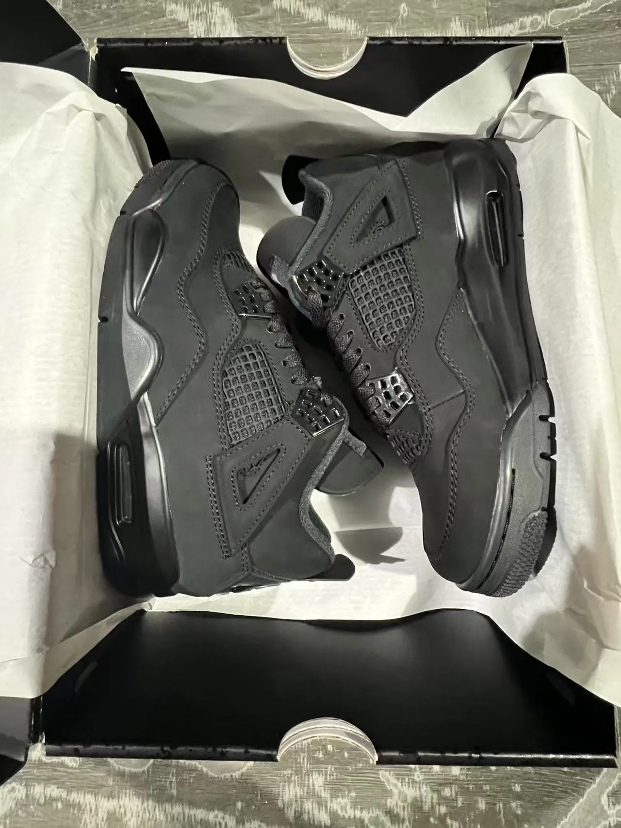 Chaussures de basketball Air Jordan 4 noir monochrome 9