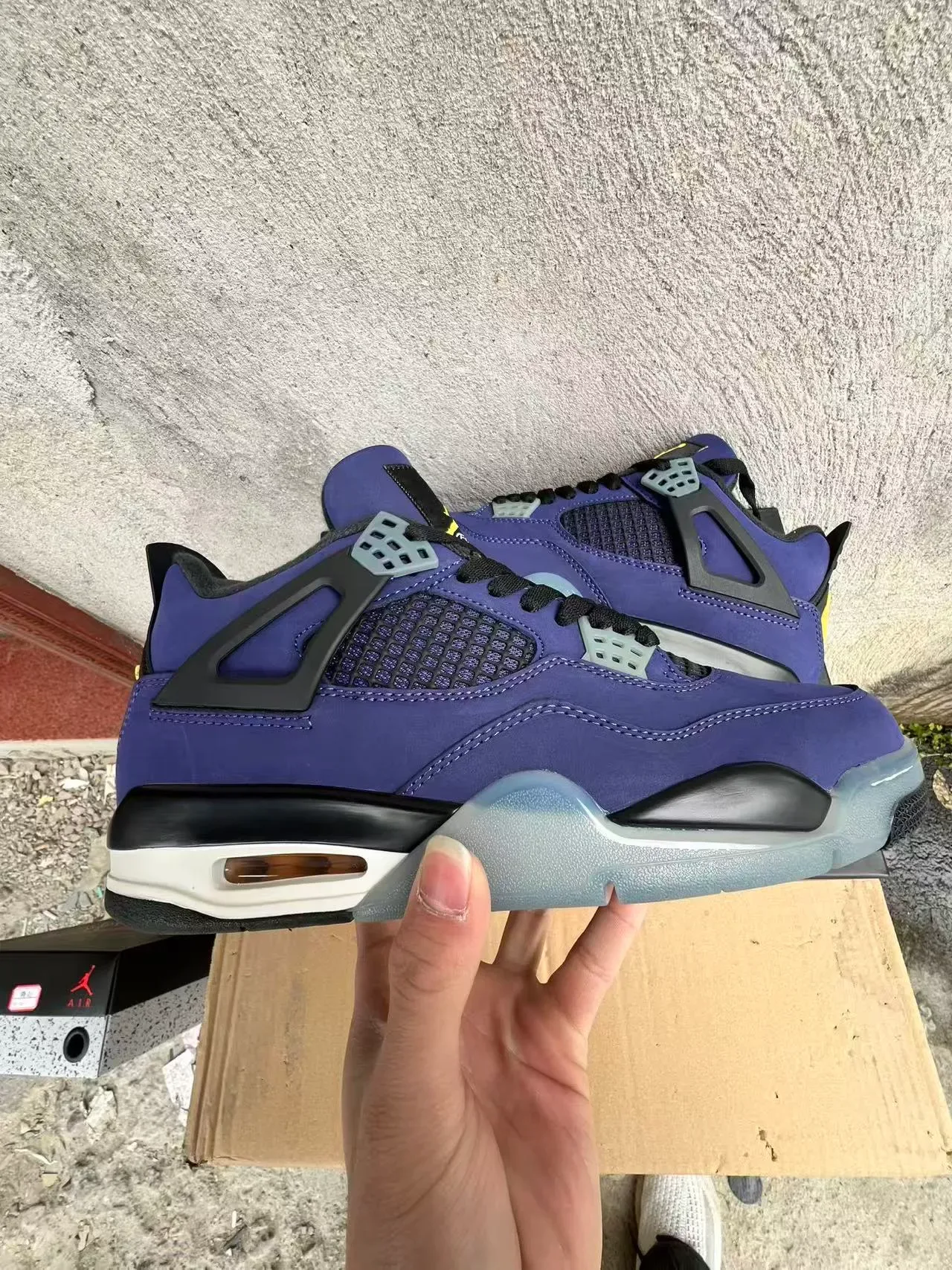 Air Jordan 4 Violet Daim High-Top Chaussures de Basket 7