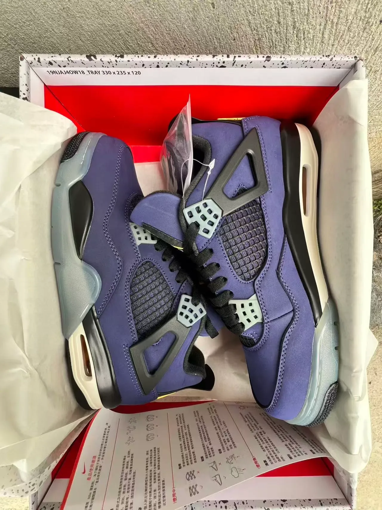 Air Jordan 4 Violet Daim High-Top Chaussures de Basket 9