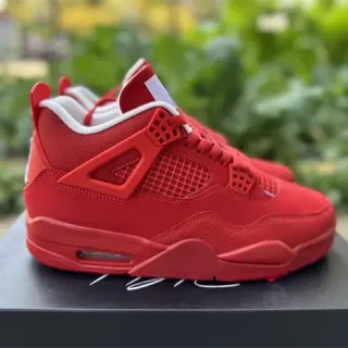Air Jordan 4 红色 单色 篮球鞋