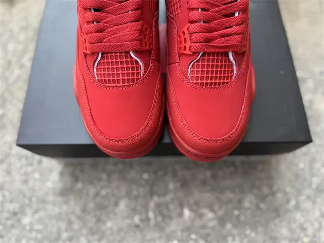Air Jordan 4 Chaussures de Basketball Rouge Monochrome 13