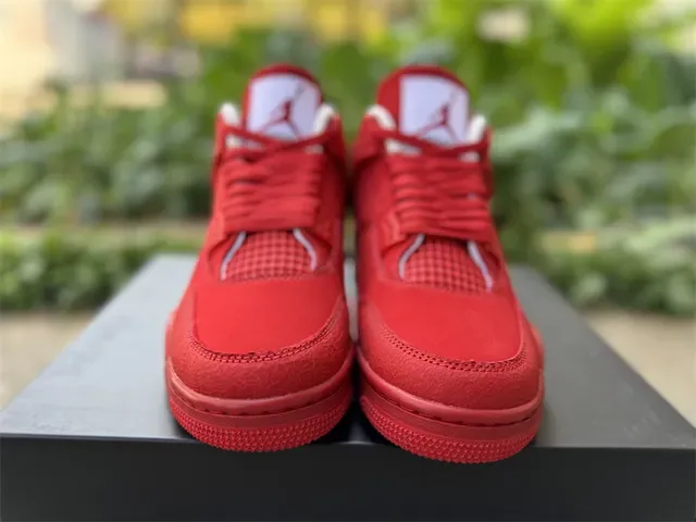 Air Jordan 4 Chaussures de Basketball Rouge Monochrome 14
