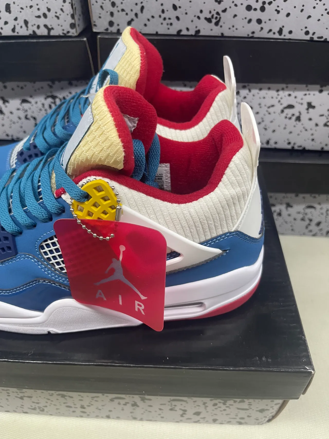 Air Jordan 4 Royal Blue White Red Basketball Shoes 4