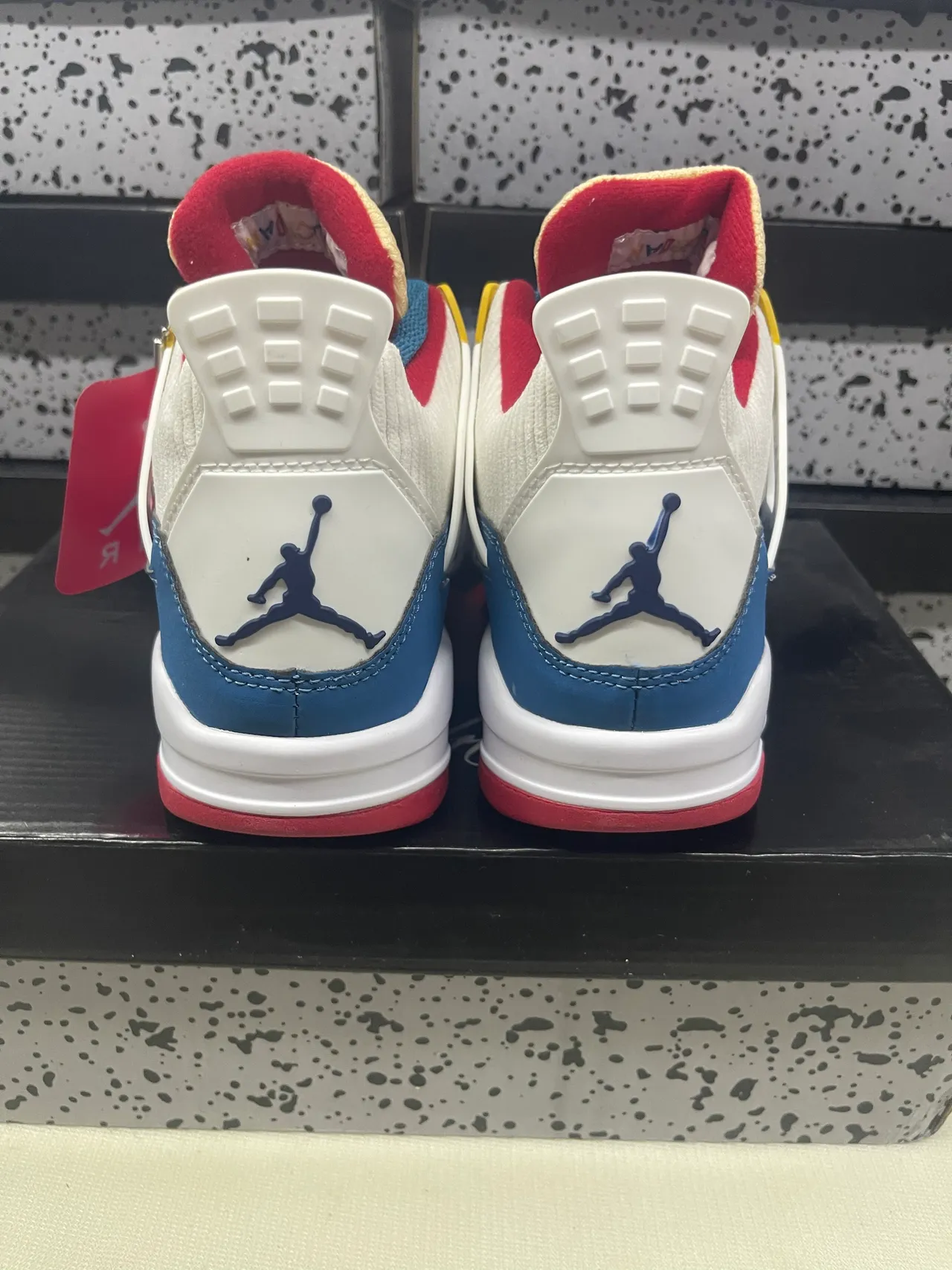 Air Jordan 4 Royal Blue White Red Basketball Shoes 5