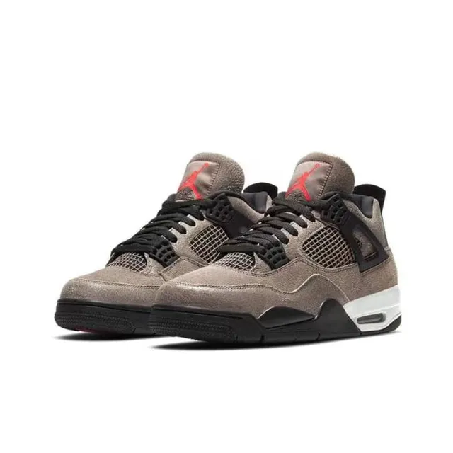Tênis de basquete Air Jordan 4 taupe marrom preto branco 5