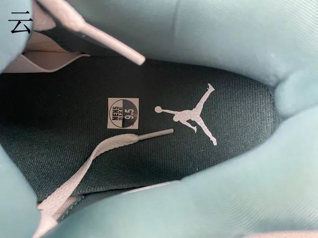 Air Jordan 4 White and Dark Teal Basketball Shoes 6