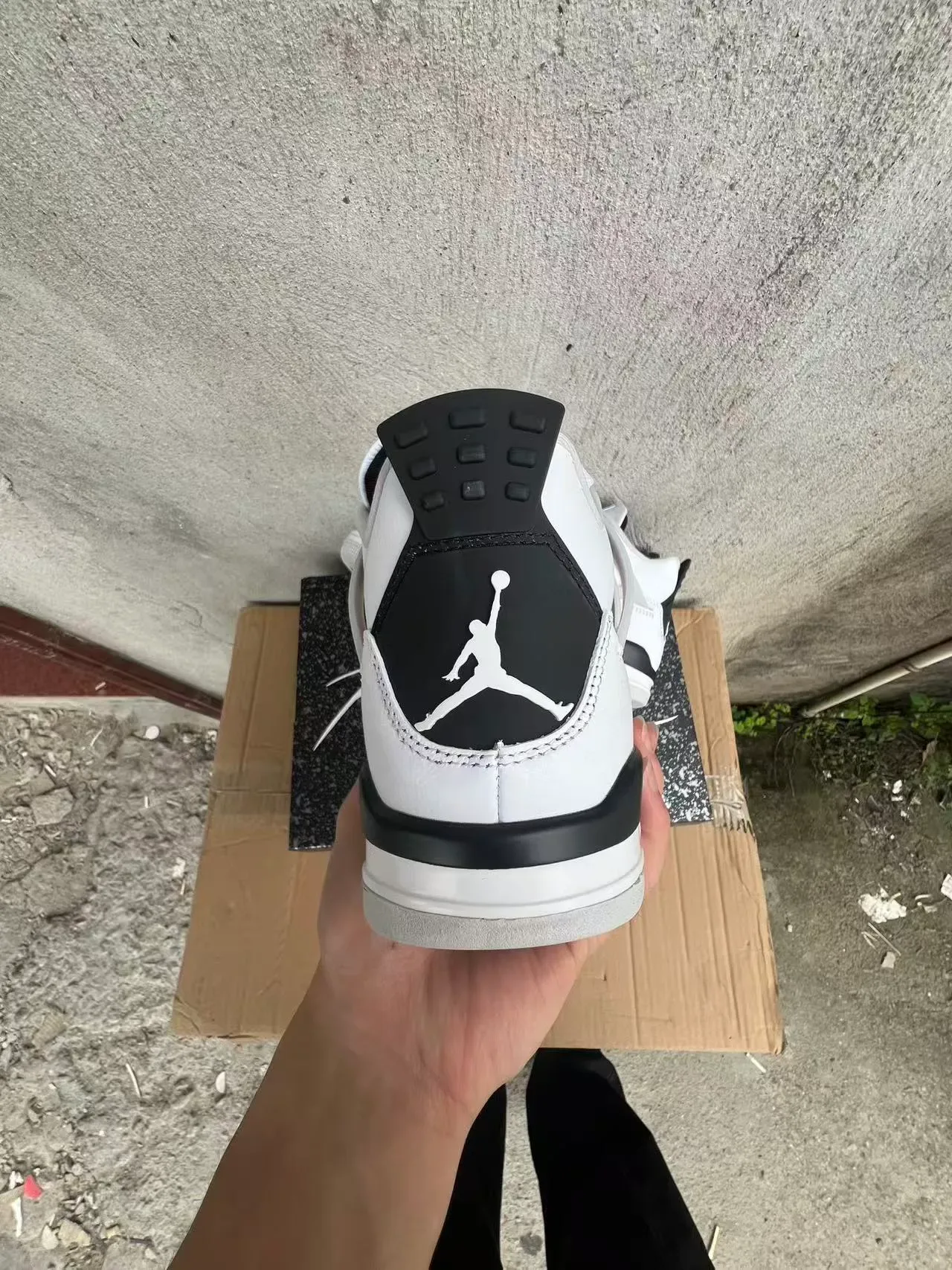 Air Jordan 4 Branco Preto Bege Tênis de Basquete 8