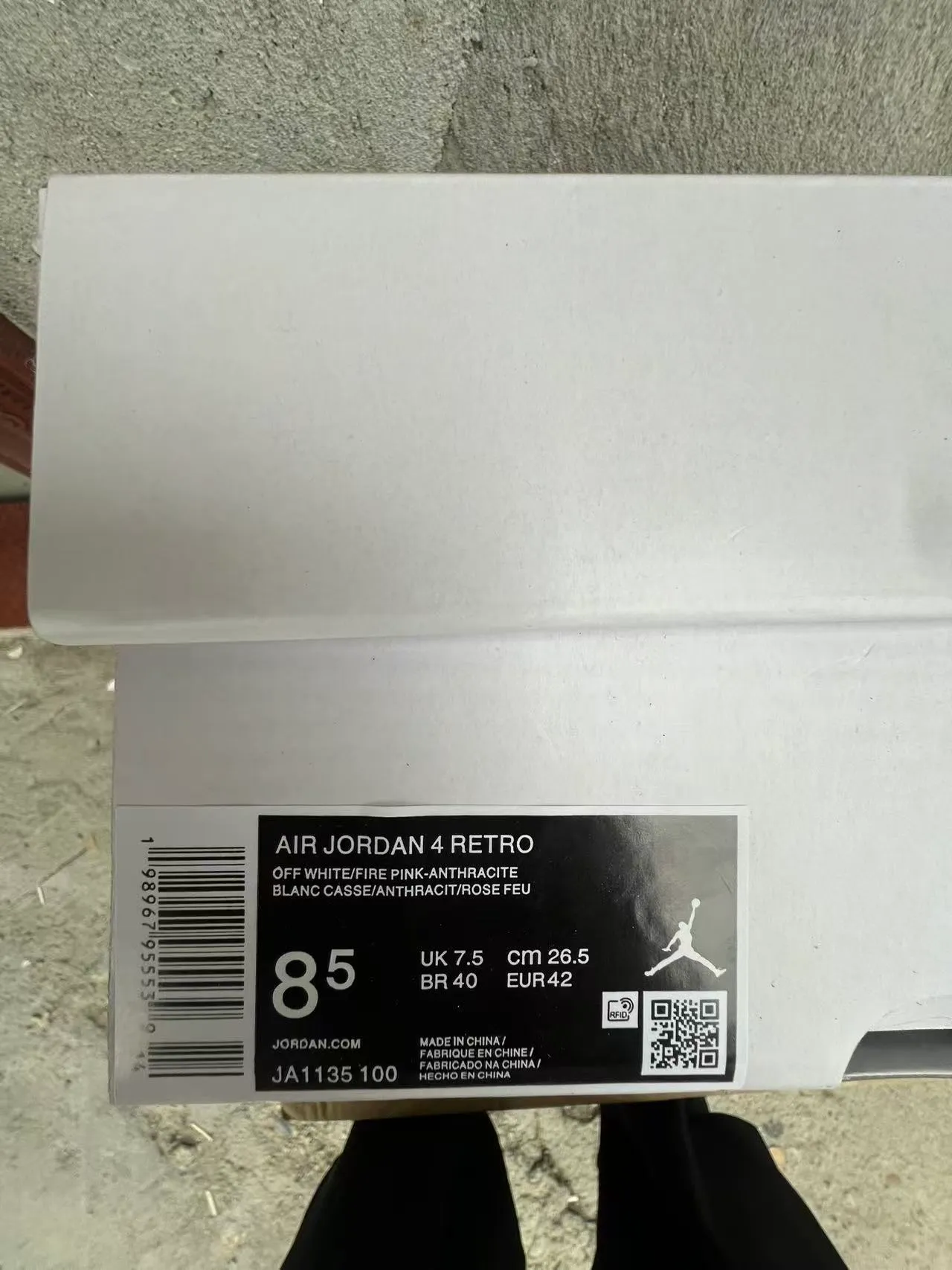 Air Jordan 4 White Black Pink Gradient Basketball Shoes 10