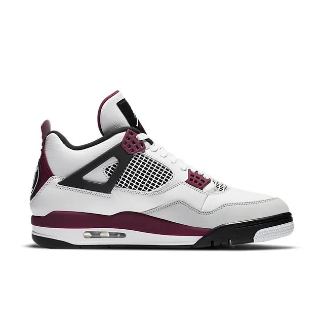Air Jordan 4 Zapatos de Baloncesto Blancos Borgoña Negros 5