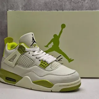 Air Jordan 4 白色柠檬绿篮球鞋