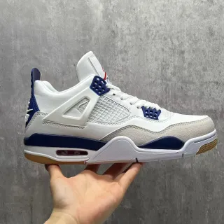 Air Jordan 4 Zapatillas de Baloncesto Blanco Navy Gum