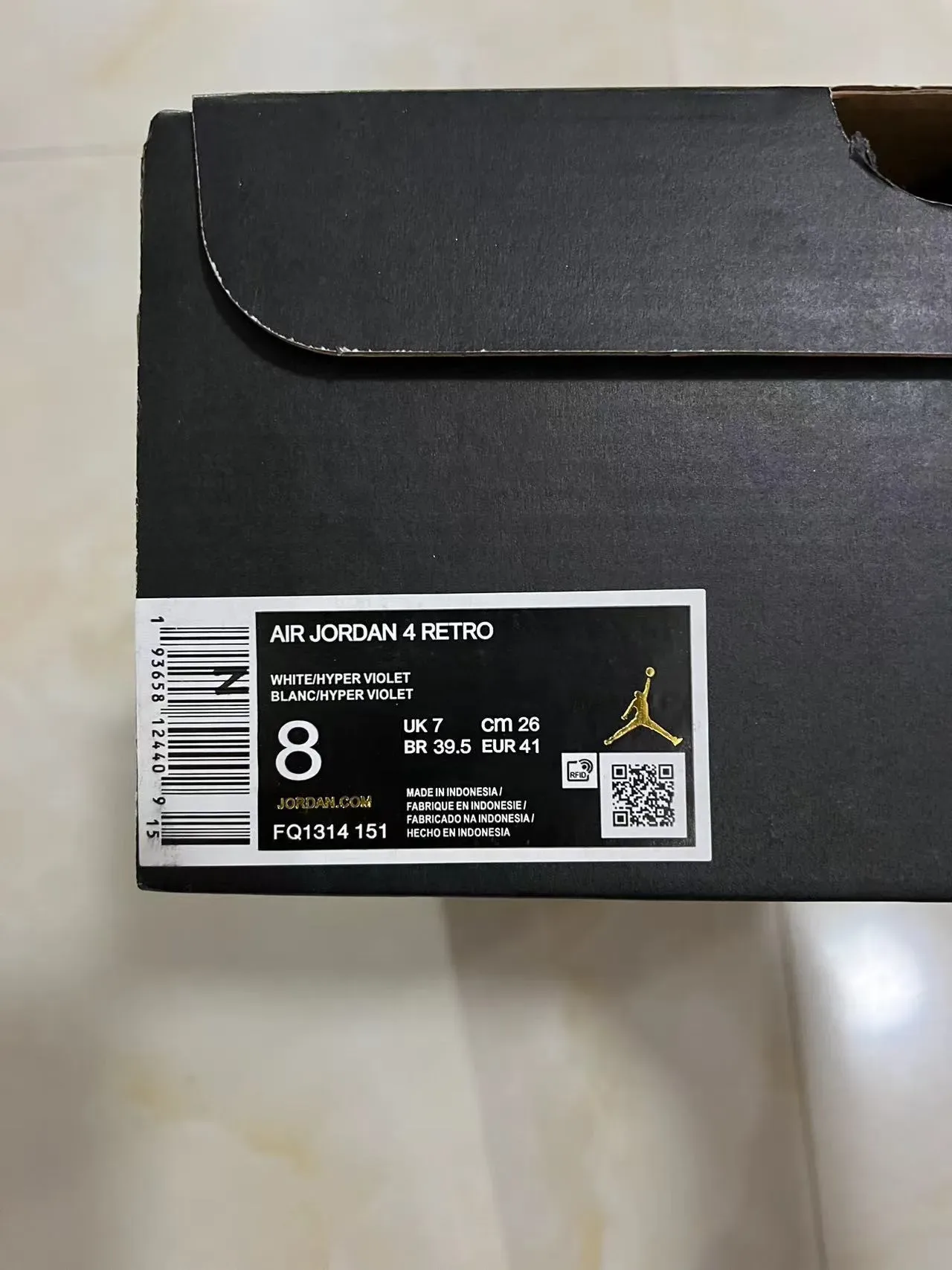 Air Jordan 4 Branco Roxo Tênis de Basquete 10