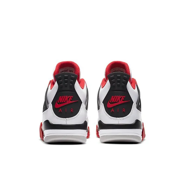 Air Jordan 4 White Red Black Basketball Shoes 2
