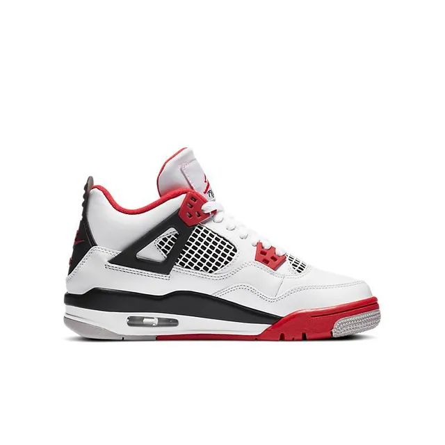 Air Jordan 4 White Red Black Basketball Shoes 5