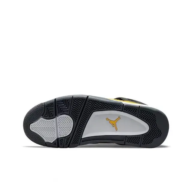 Air Jordan 4 Yellow Black White Basketball Shoes 2