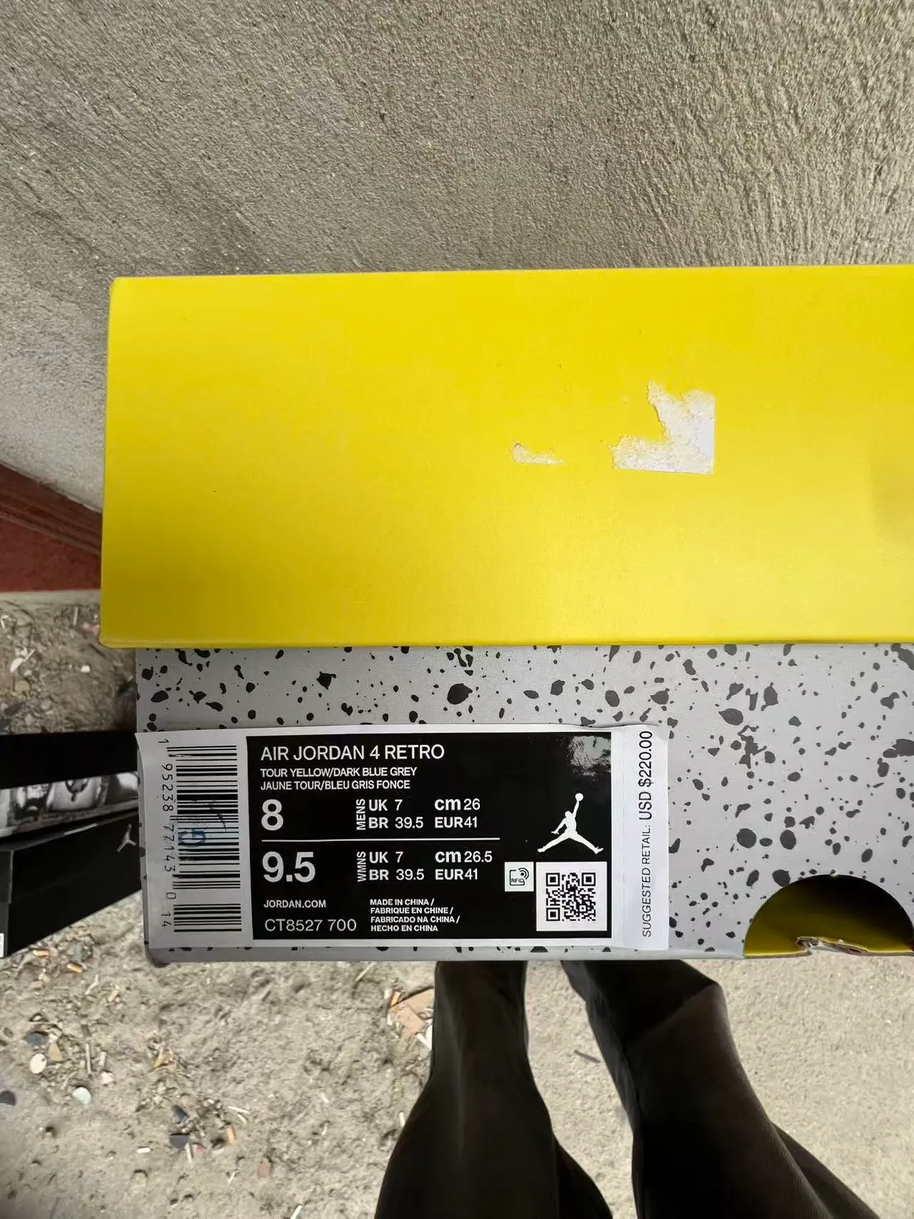 Air Jordan 4 Yellow Grey White Basketball Shoes 10