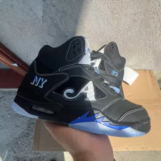 Air Jordan 5 Black Royal Blue NY Basketball Shoes