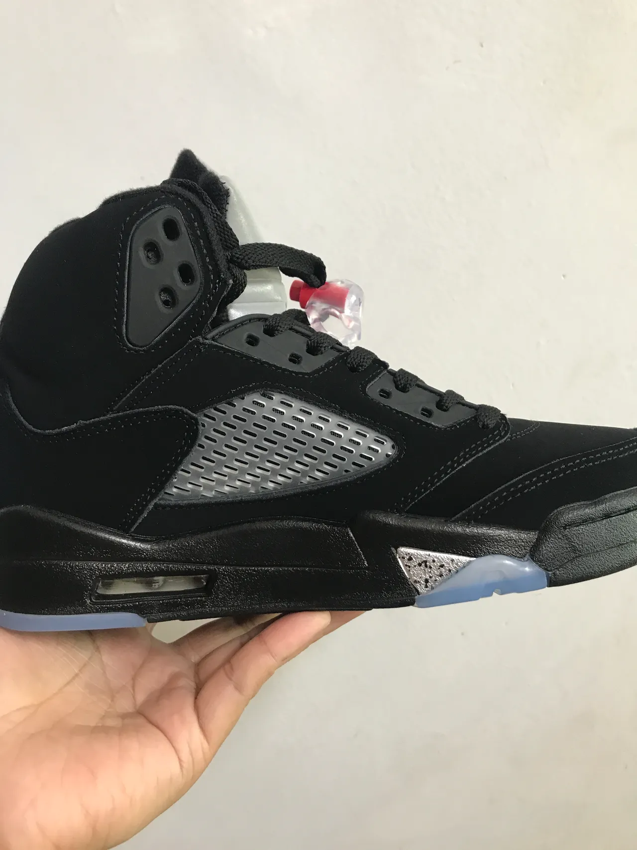 Air Jordan 5 Black Silver Red Basketball Shoes 2