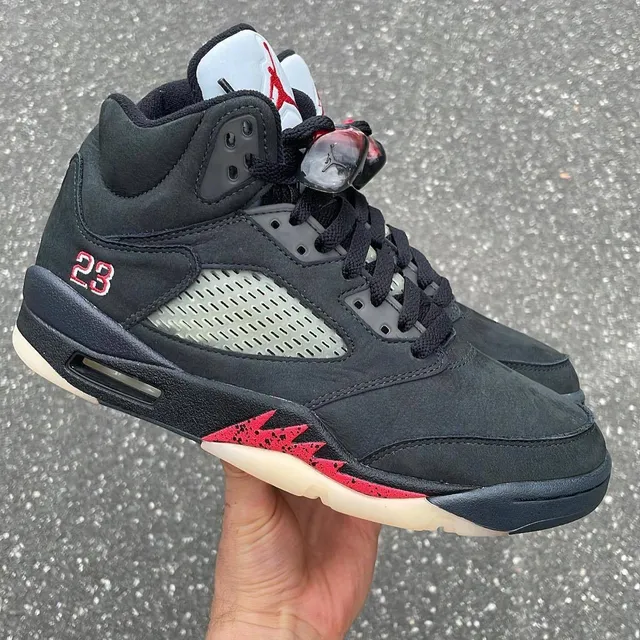 Air Jordan 5 GORE-TEX Black Red Basketball Shoes 8