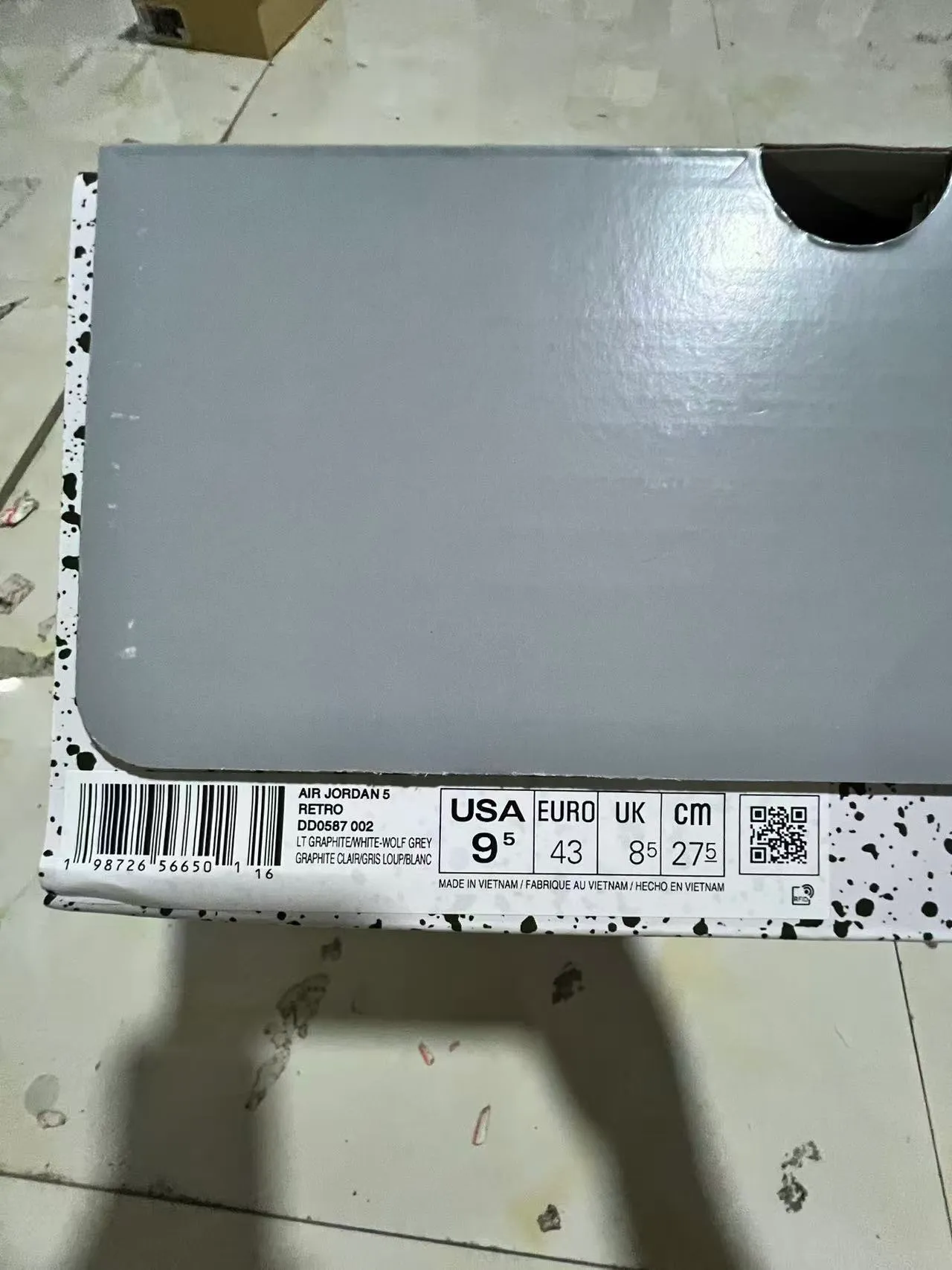 Air Jordan 5 Cinza Branco Azul Tênis de Basquete 10