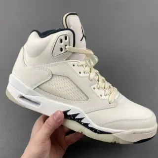Air Jordan 5 Off-White 海军蓝篮球鞋