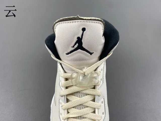 Air Jordan 5 Off-White Navy Basketball Shoes 3
