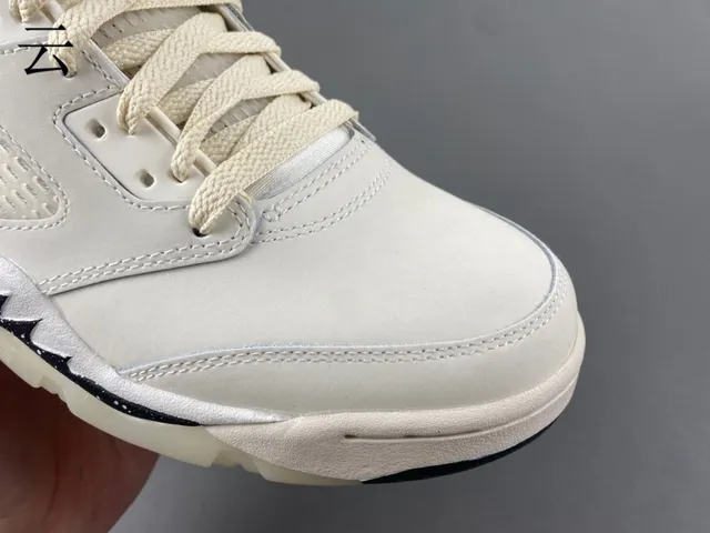 Air Jordan 5 Off-White Navy Basketball Shoes 6