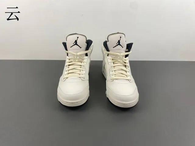 Air Jordan 5 Off-White Navy Basketball Shoes 15