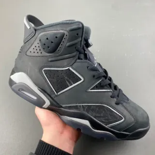 Air Jordan 6 Black Dark Gray Silver Basketball Shoes