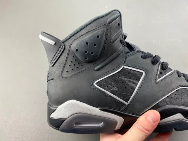Zapatillas de baloncesto Air Jordan 6 negro gris oscuro plateado 3