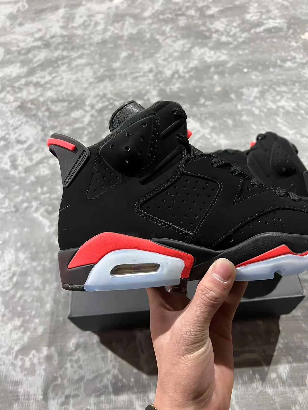 Air Jordan 6 Black Infrared Basketball Shoes 7