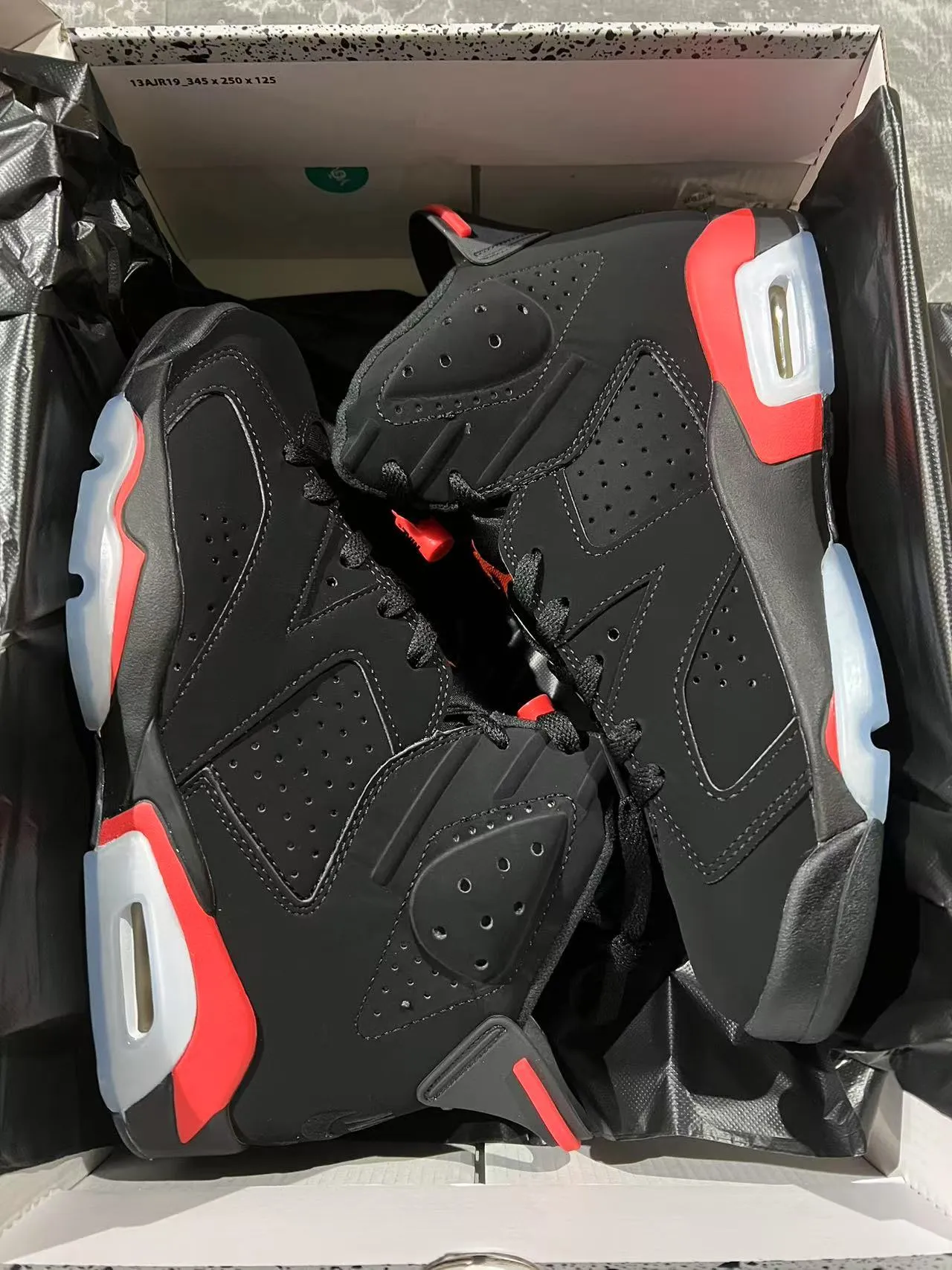 Air Jordan 6 Black Infrared Basketball Shoes 9