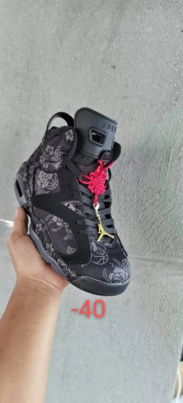 Air Jordan 6 Black Red Gold Basketball Shoes 3