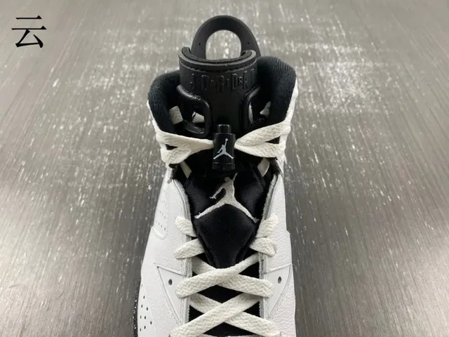 Air Jordan 6 White Black Speckle Light Blue Tênis de basquete 9
