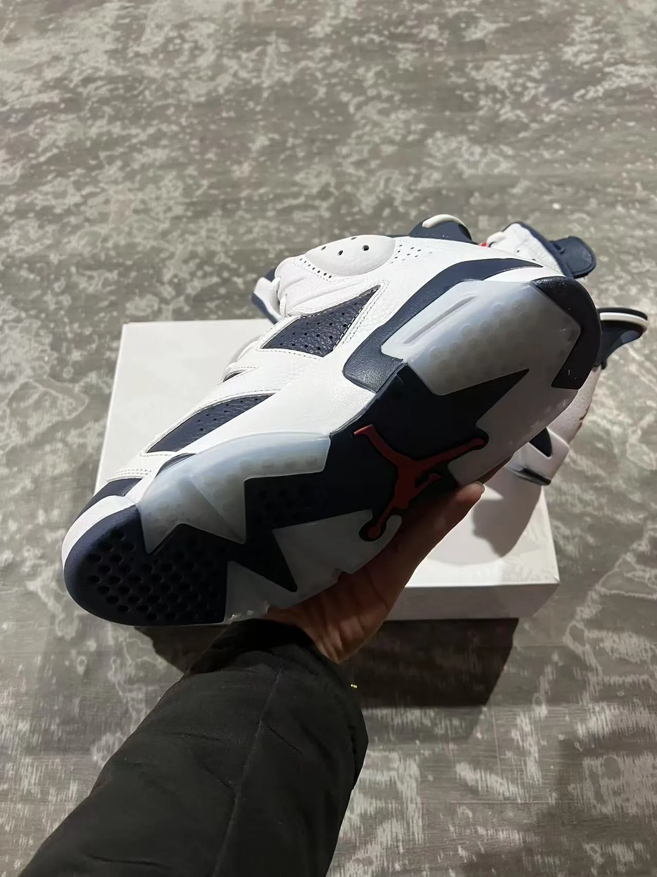 Air Jordan 6 White Navy Basketball Shoes 6