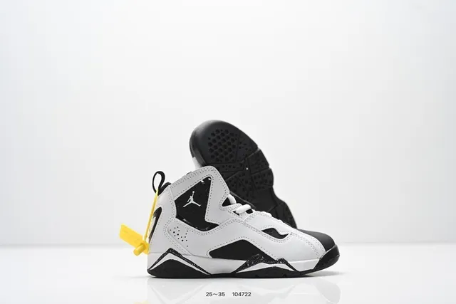 Air Jordan 7 White Black Yellow Basketball Shoes 15