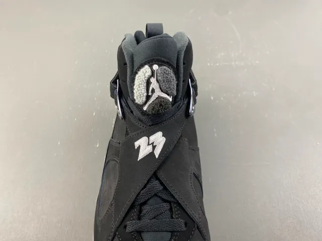 Air Jordan 8 Black Metallic Silver Basketball Shoes 6