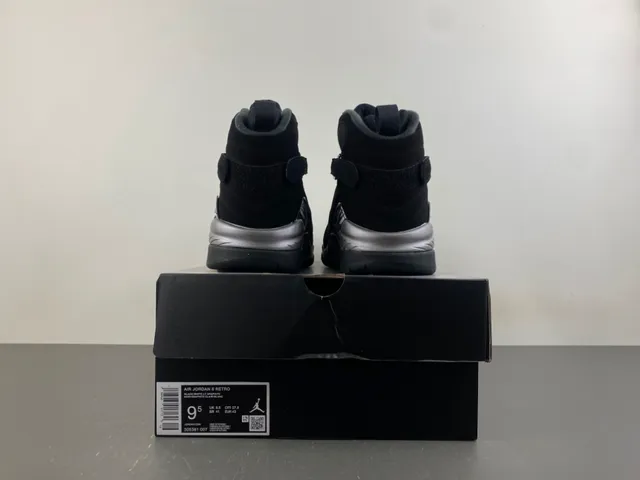 Air Jordan 8 Black Metallic Silver Basketball Shoes 17