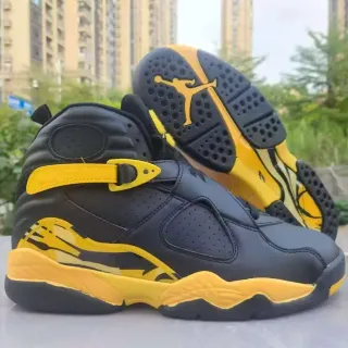 Air Jordan 8 Negro y Amarillo Zapatos de Baloncesto