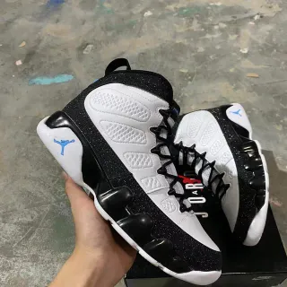 Air Jordan 9 Black White Glitter High-Top Basketball Shoes