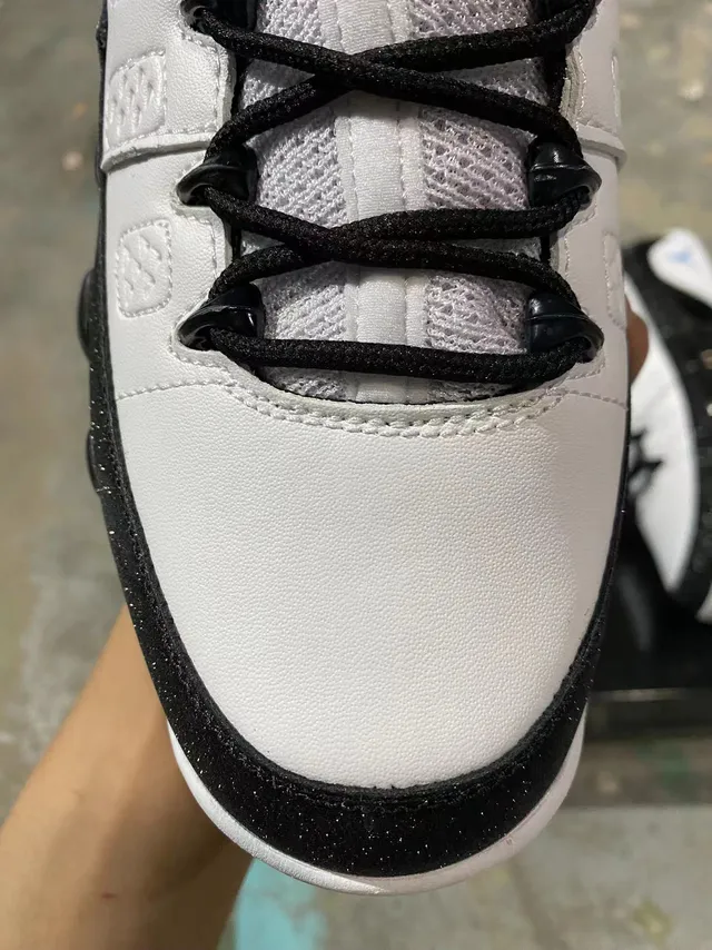 Air Jordan 9 Black White Glitter High-Top Basketball Shoes 3