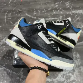 Air Jordan 黑蓝 高帮 粒面皮革鞋面 篮球鞋