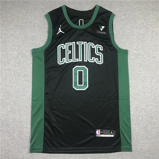 Maillot en mesh sans manches Air Jordan Boston Celtics Jayson Tatum #0 Statement noir et vert 3