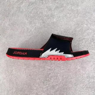 Air Jordan Hydro Slide Black Red Silver Lightning Bolt Slippers